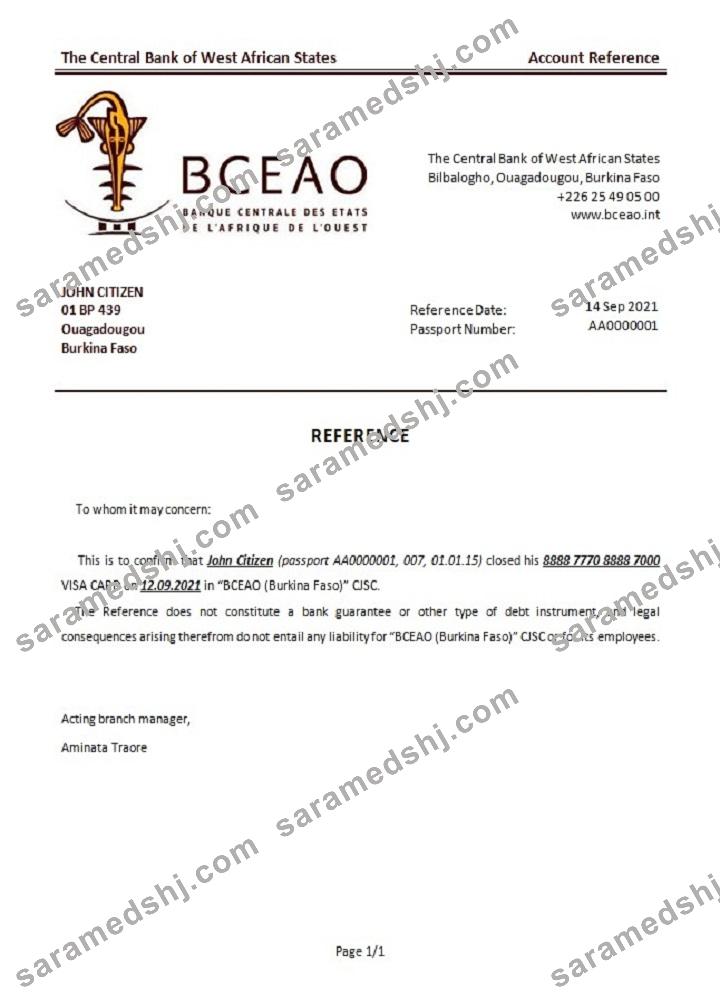 Burkina Faso_The Central Bank of West African States_closure reference